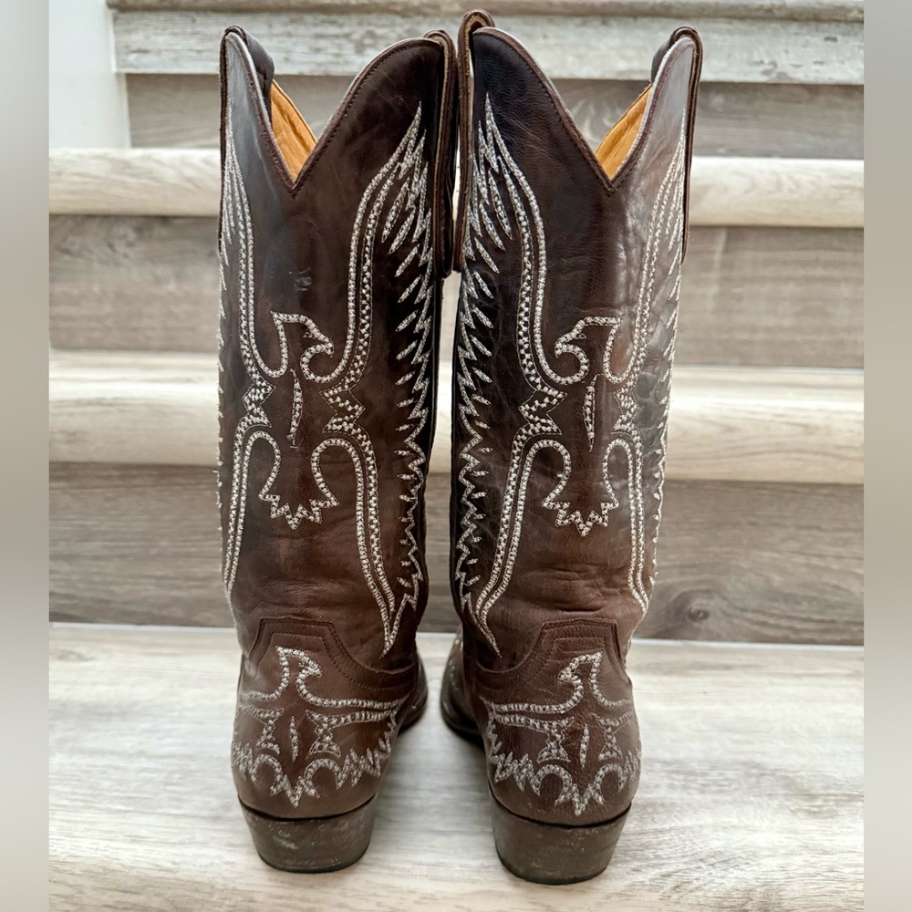 Old Gringo Cowboy Boots with White Stitching of a phoenix - Picture 4 of 15